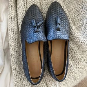 Nisolo Frida Smoking Loafer Woven Black 8.5